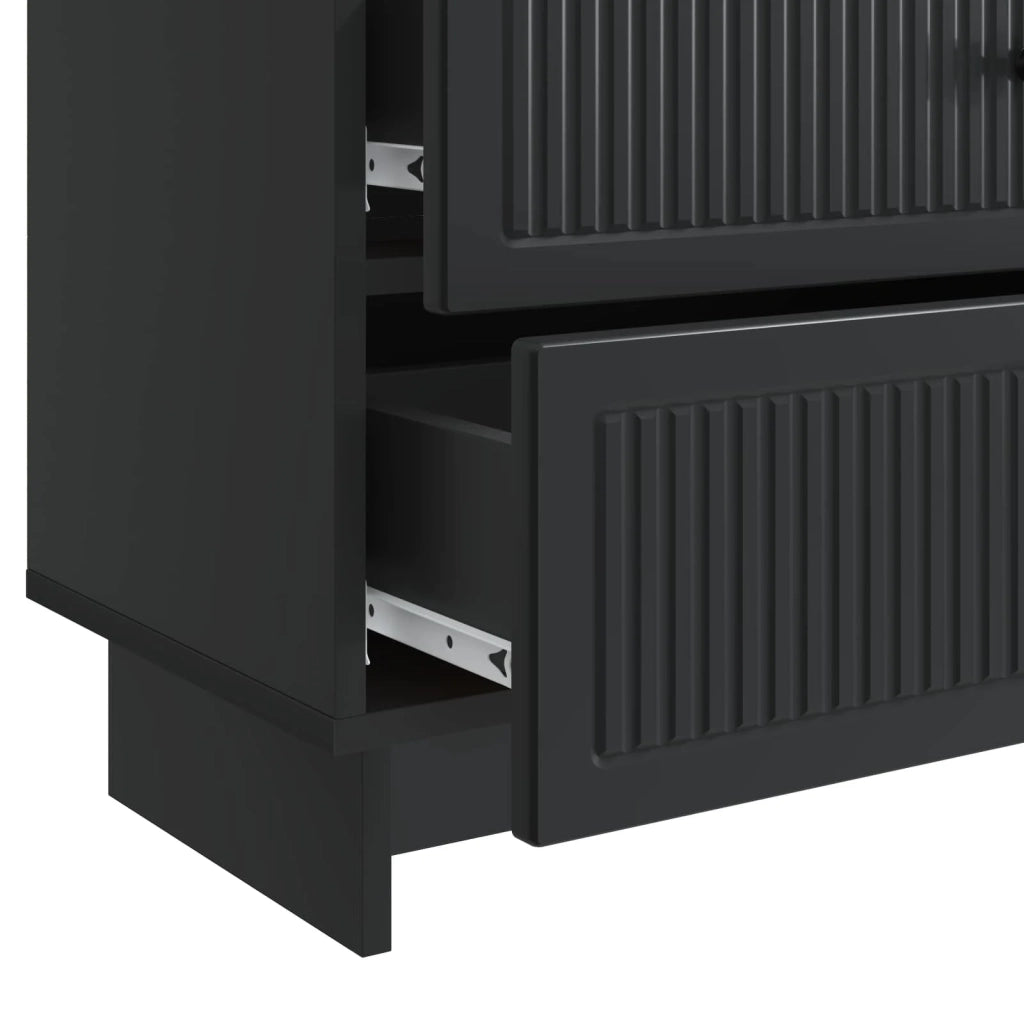 Armadio da Notte Nero 62 x 34,5 x 47,5 cm Legno ingegnerizzato