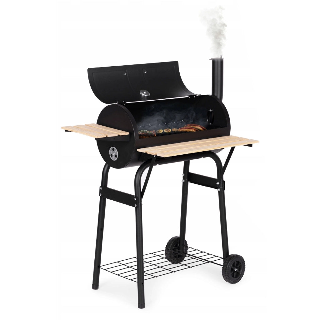 Barbecue a Carbone con Coperchio e Termometro, Griglia di Cottura in Acciaio Inox SS304