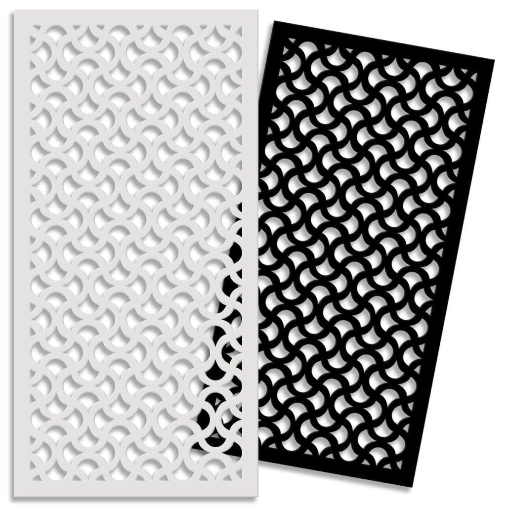 DROPS - Pannello in PVC traforato - Parasole Colore: nero, Misura: 98x198 cm