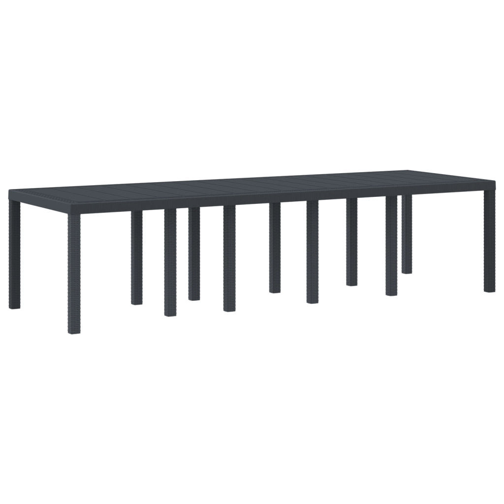 Set Pranzo Giardino  13 Pezzi con Cuscini Antracite Polyrattan