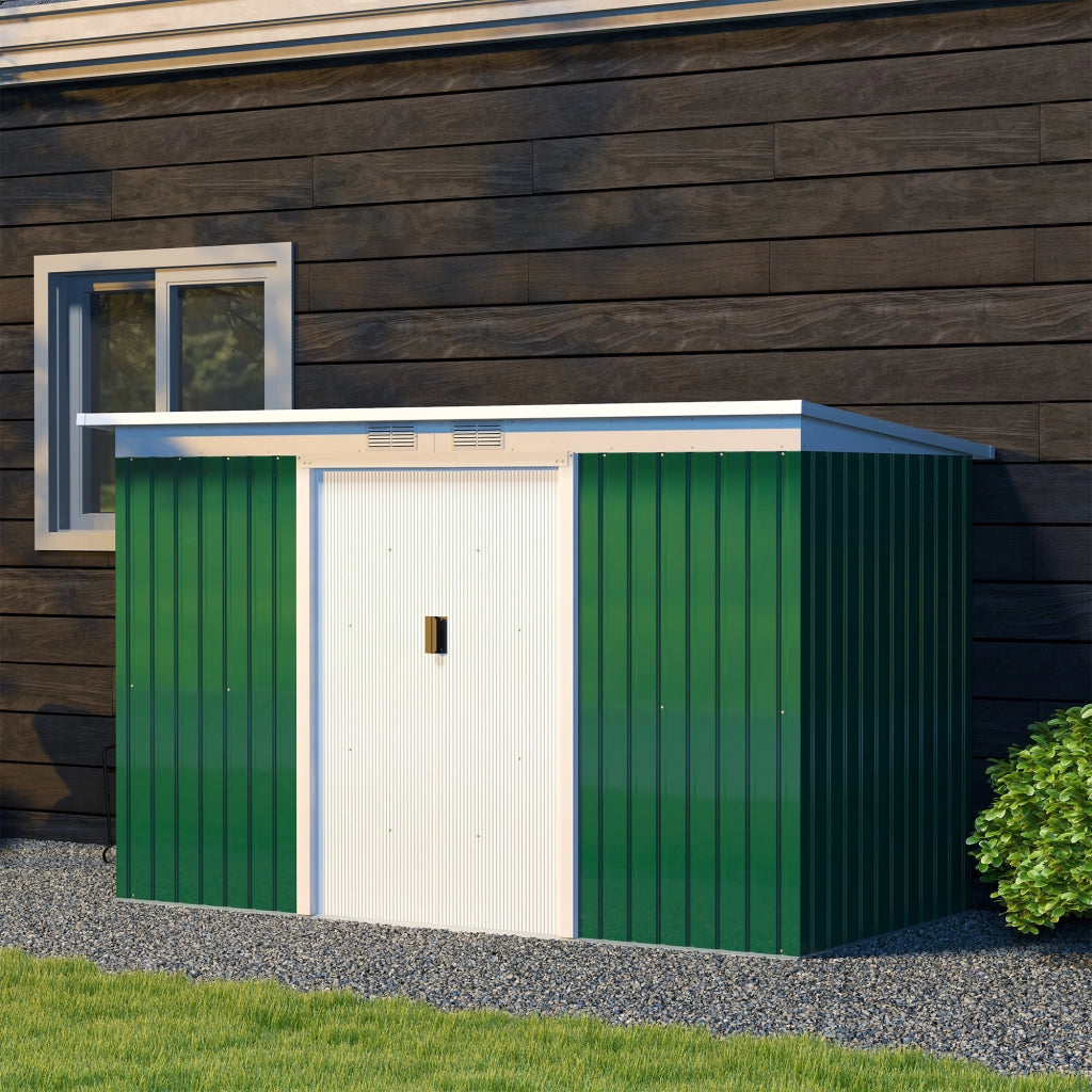 CASA DA GIARDINO 280 x 130 x 172 cm Acciaio Verde Scuro