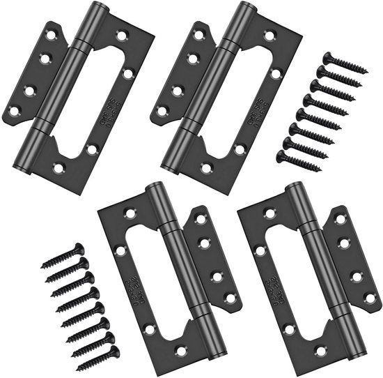 Serrature per porte 4" - Acciaio inossidabile - 4 pezzi - Con viti - 100mm - Resistente agli urti - Facili da installare - Maniglie per porte