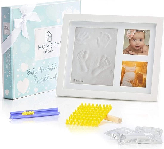 Fotolijstje per Bambino con Afdruk in Gesso per Bambini - Regalo di Nascita per Ragazzi Regalo di Nascita per Ragazze – Bambino di Nascita – Regalo di Nascita per Bambini Afdrukkenset