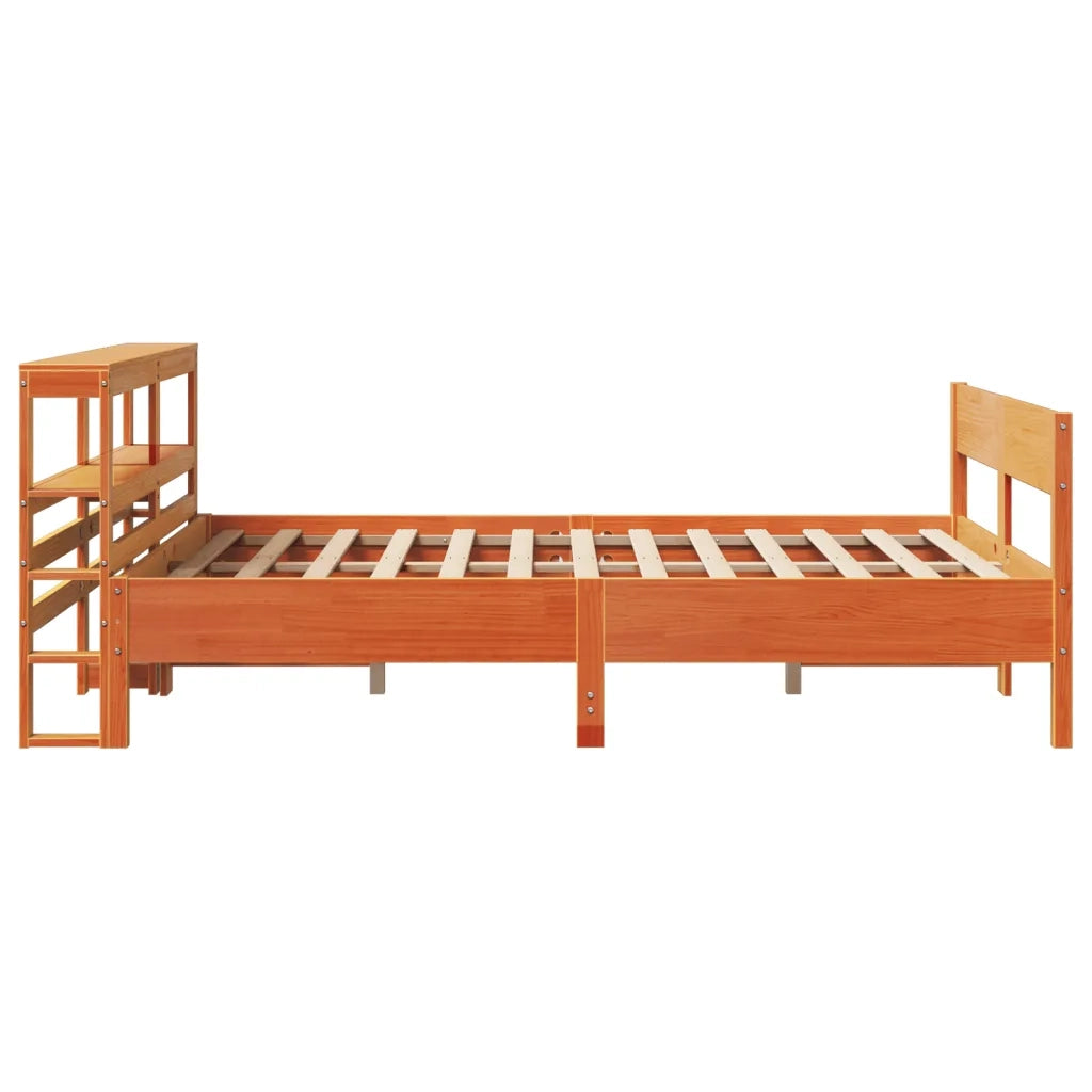 Letto senza Materasso Marrone Cera 120x200 cm in Legno di Pino
