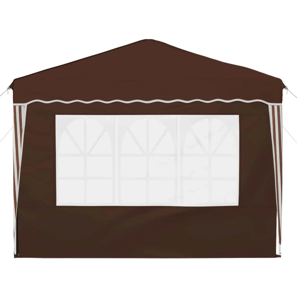 Tenda per feste a pop-up-Gazebo Marrone 288 x 288 x 245 cm 436518