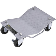 Set di 4 pattini per pneumatici in metallo con rotelle bloccabili maniglia, Set di car lift dolly per auto Grigio-Accessori per veicoli