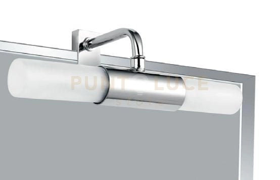 APPLIQUE DA BAGNO FISSAGGIO SU SPECCHIO ROBY CROMO 2 LUCI ATTACCO G9 IP23 23X9X8CM