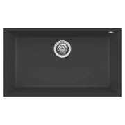Lavello Elleci Incasso 1 vasca 76x44 Quadra 130 Sottotop Granitek Nero LGQ13040BSO