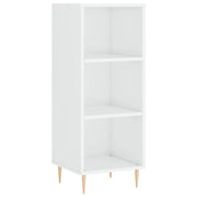 Credenza | Madia | Buffet da pranzo | Armadio da pranzo Bianco Lucido 34,5x32,5x90 cm in Legno Multistrato