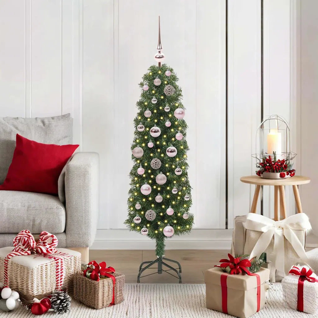 Albero di Natale | Decorazioni natalizie artificiale con 150 LED Verde 120 cm