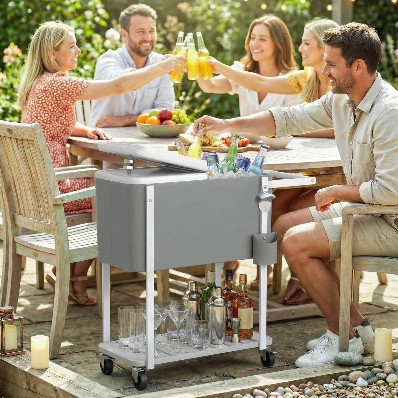 CARRELLO REFRIGERATO 56 L 84x38x83 cm Grigio in plastica con ruote