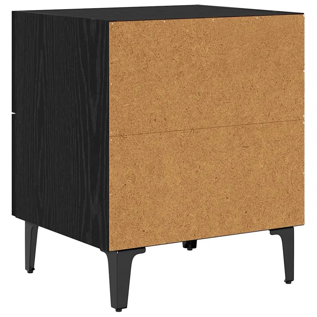 Armadietto per letto con cassetto Rovere Nero 40 x 35 x 47,5 cm CFW9810239