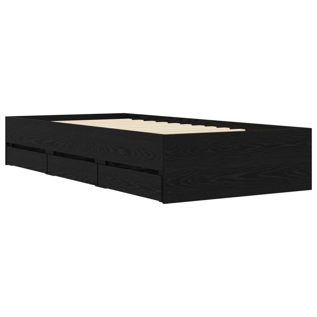 Telaio del letto con storage Rovere Nero 80 x 200 cm 3429611