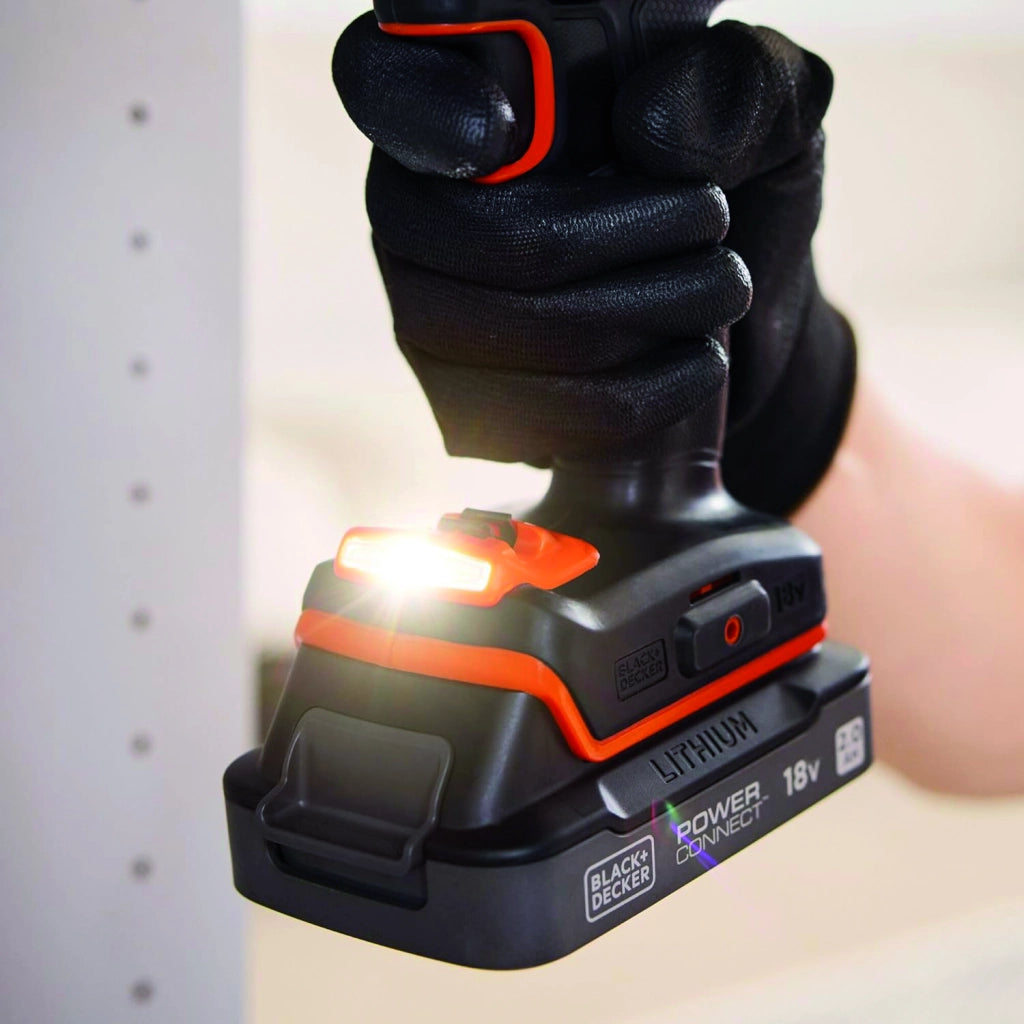 Black+Decker TRAPANO AVVITATORE A BATTERIA BCD382D2XK-QW 18 V 2 batterie 2,0 Ah