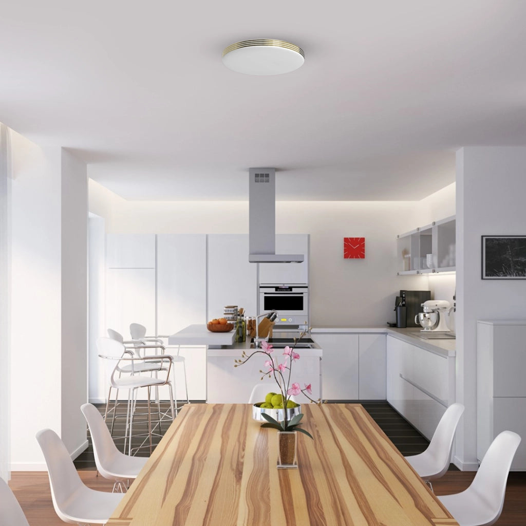 Plafoniera LED rotonda 26 cm 10W bianco oro Milagro