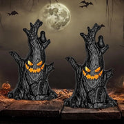 Decorazione albero di Halloween - 2 pezzi per feste di Halloween con candele fantasmi e figure luminose