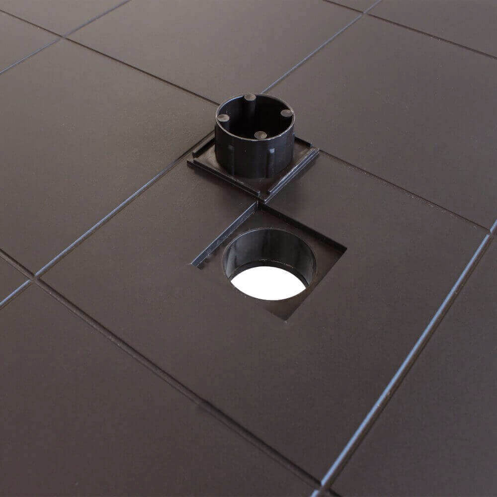 Tavolo Houston 150x90x74 h cm in Wicker Marrone