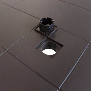 Tavolo Houston 150x90x74 h cm in Wicker Marrone