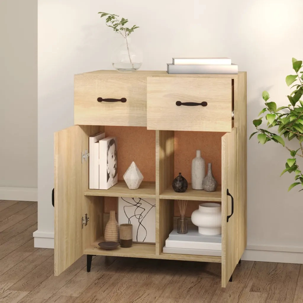 Credenza Rovere Sonoma 69,5x34x90 cm in Legno Multistrato cod mxl 27888