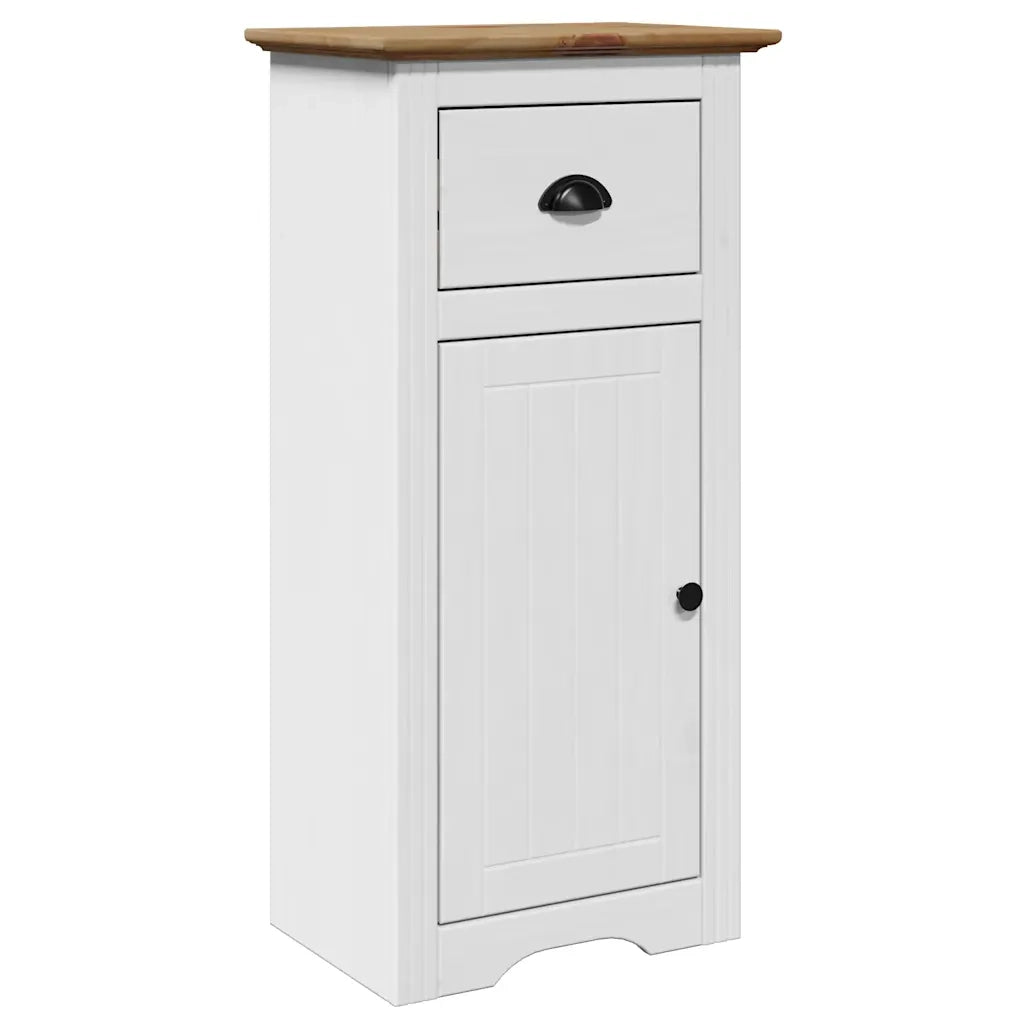 Mobile da Bagno | Armadio da bagno BODO Bianco e Marrone 44x30x90 cm