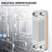 Scambiatore a piastre saldobrasate in acciaio inox, 10 piastre, max 22 kw