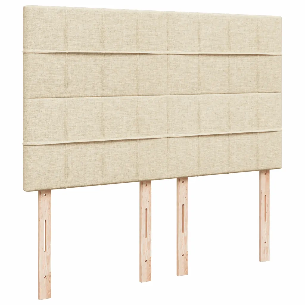 Giroletto a Molle con Materasso Crema 140x19 cm in Tessuto