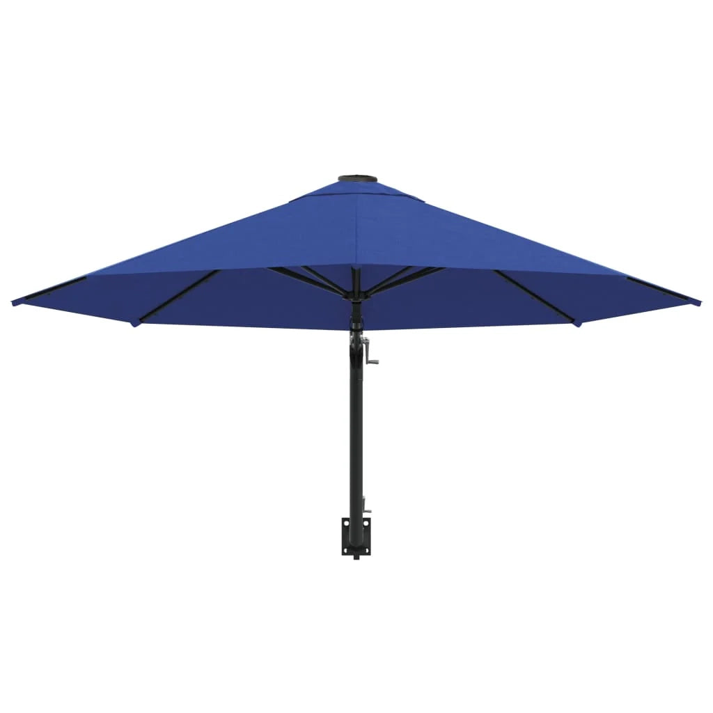 Ombrellone da parete con palo in metallo 300 cm blu 02_0008686