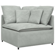 Modulo Angolare Divano Modulare con Cuscini Grigio Chiaro 100cm CFW5861746