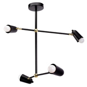 Lampada APP1708-4CP Black + Gold