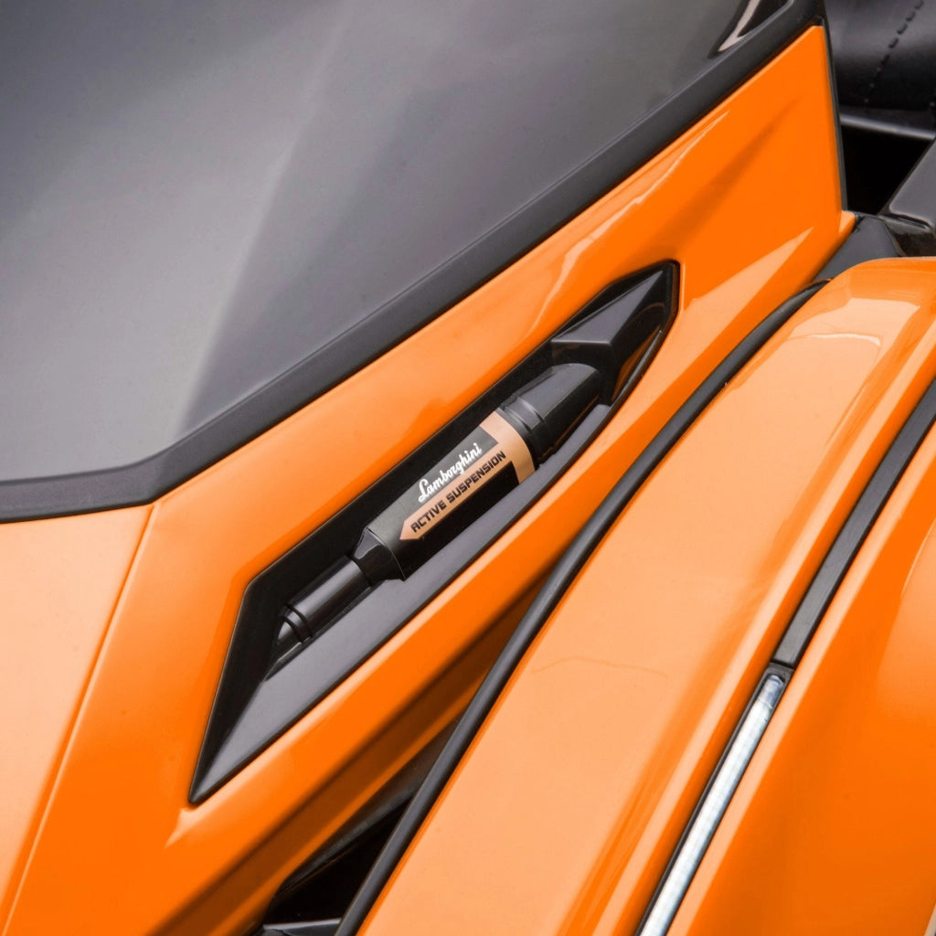 Macchina Elettrica per Bambini 12V con Licenza Lamborghini V12 Vision Gran Turismo Arancione