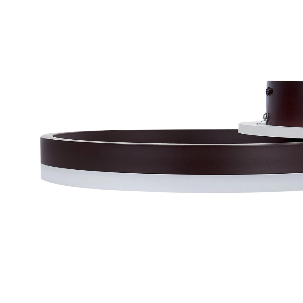 Plafoniera dalla forma circolare con luci LED in metallo marrone glamour minimalista