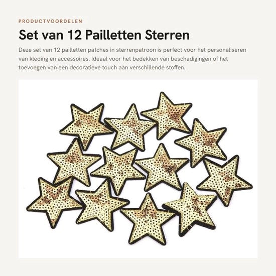 Pailletten Patch 12 pezzi - Disegno stellare - Lavorazione a maglia - Pannelli di stoffa - Decorazione di abbigliamento - Materiale nuovo - Pannelli di stoffa con pailletten

Specifica tecnica: 12 pezzi