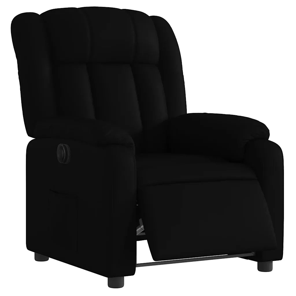 Divano Sedia-Poltrona Reclinabile Elettrica Nera in Similpelle 759918