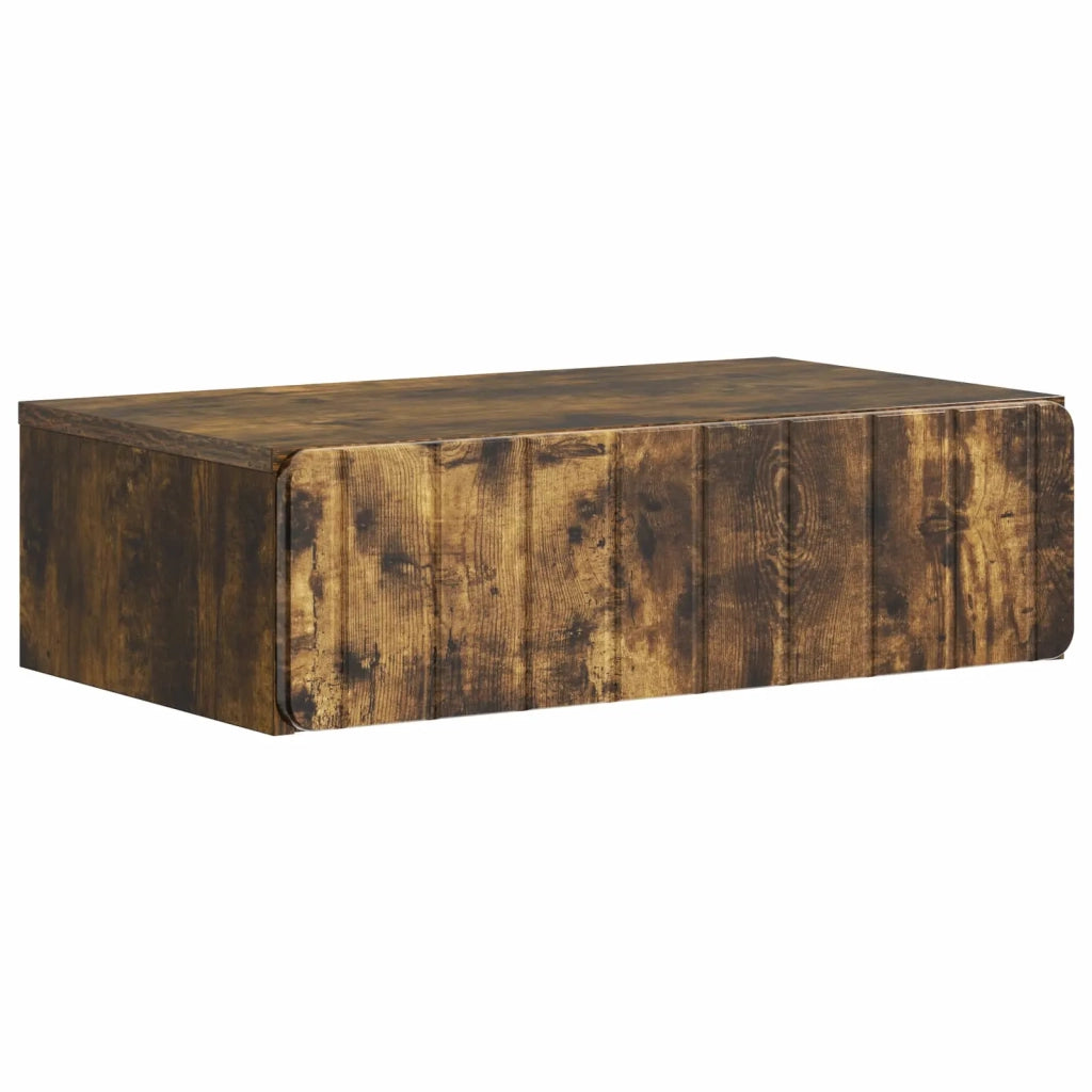 Tavolino da Parete Laterale Rovere Fumo 59 x 34,5 x 17 cm 898320