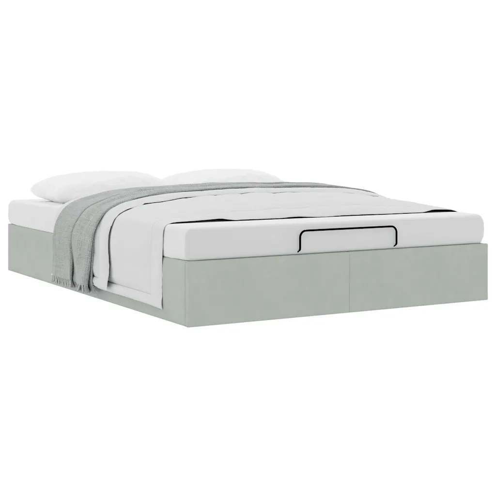 Struttura Letto Pouf Senza Materasso 140x190 cm Velluto 3310961