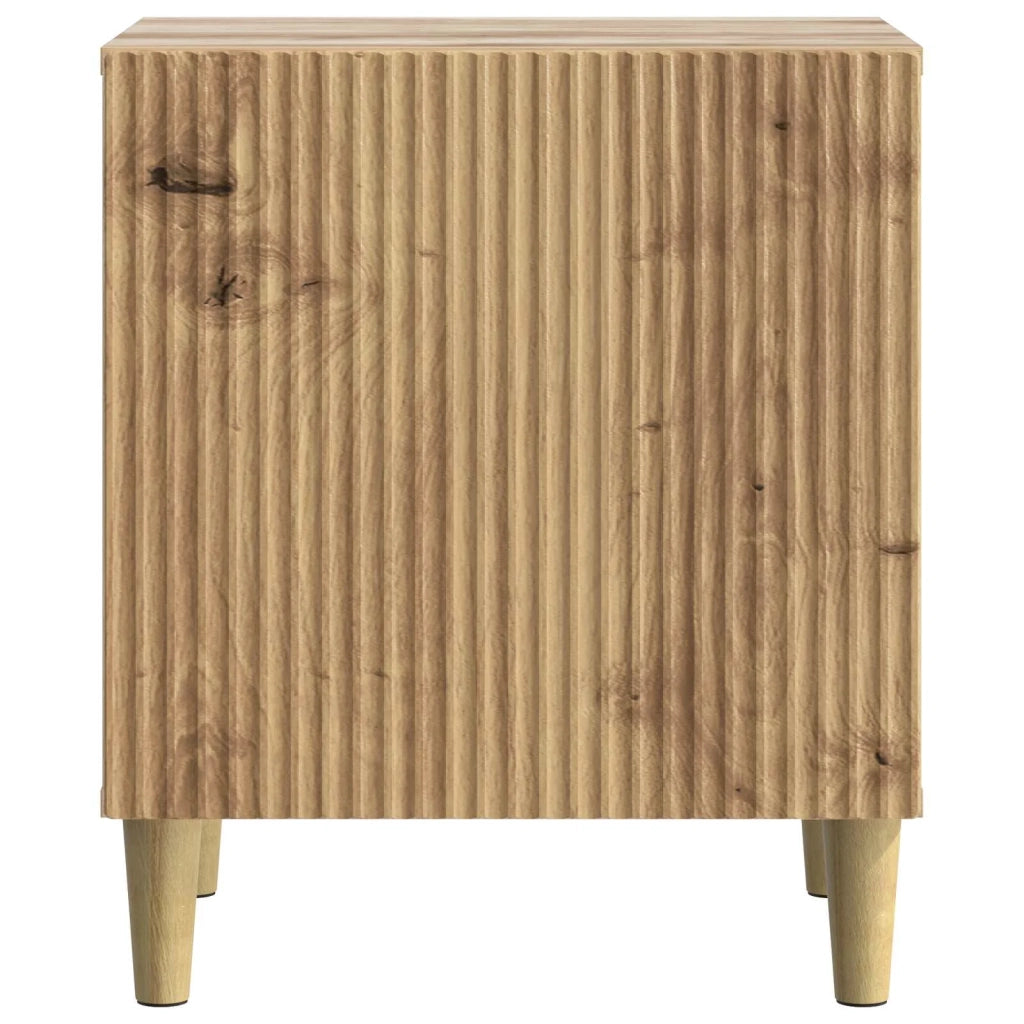 Comodino | Armadio da Notte | Mobiletto da notte Rovere Artigianale 43 x 34,5 x 50 cm
