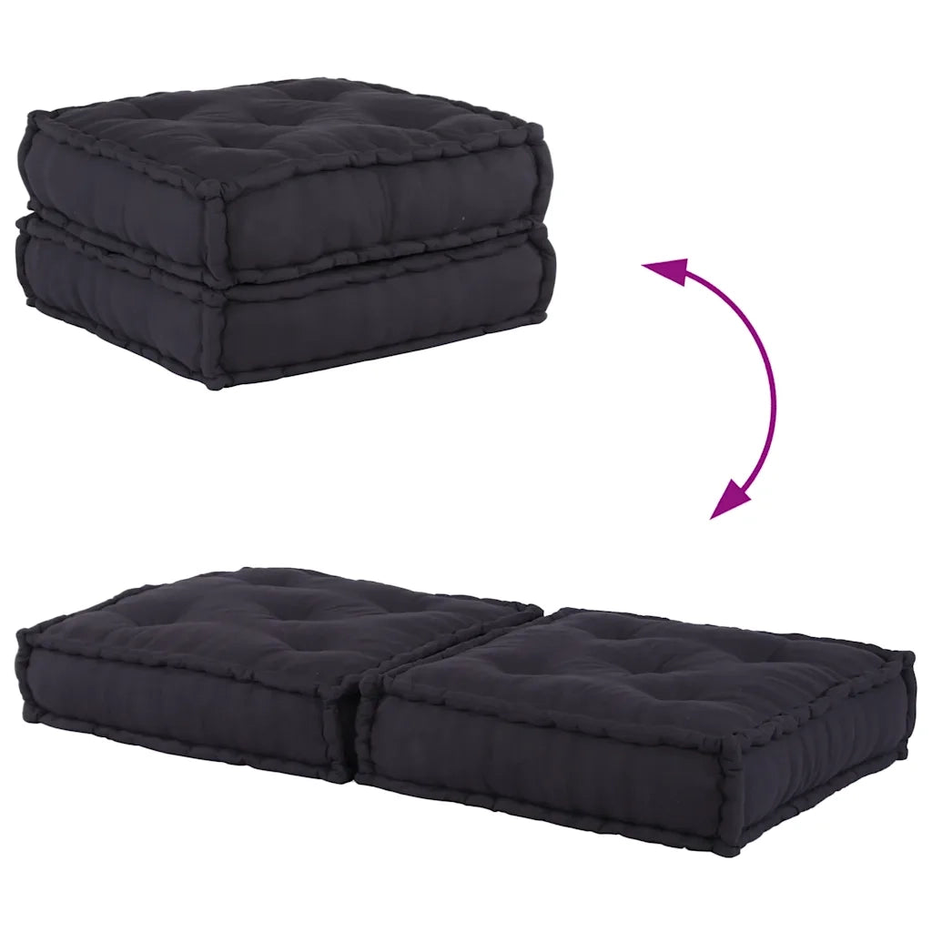 vidaXL Pouf Modulare Antracite 70x70x36 in Tessuto