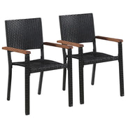 Set Mobili da Pranzo per Giardino 3 pz Nero 3068708