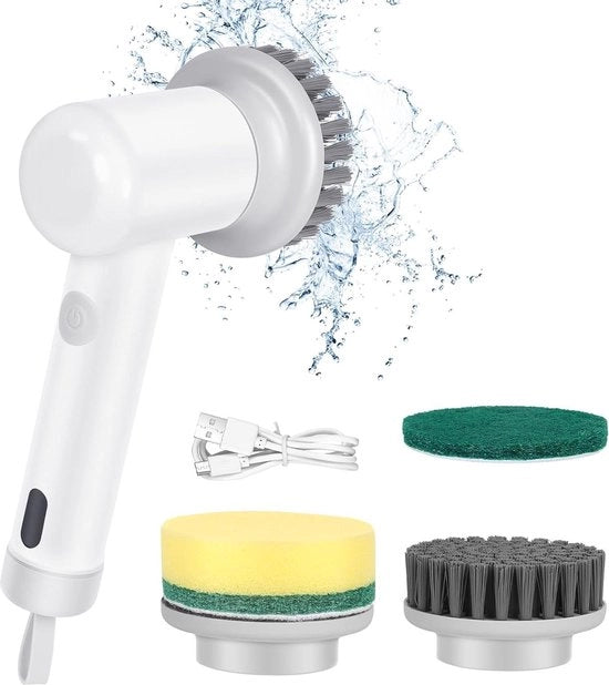 Elettroborstello per pulizia della cucina e della doccia - power spin scrubber (3 tipi di pulizia principale)