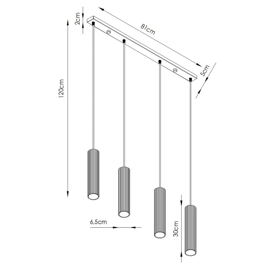 Lampada a sospensione KARBON 4L taupe