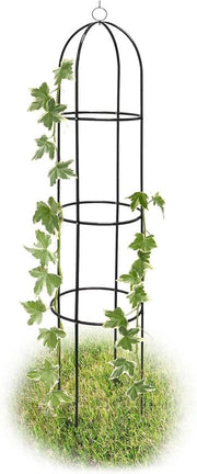 Ostensorio metallico con verniciatura alta 190 cm per supporto vegetale resistente alle intemperie per fiori e rose verde