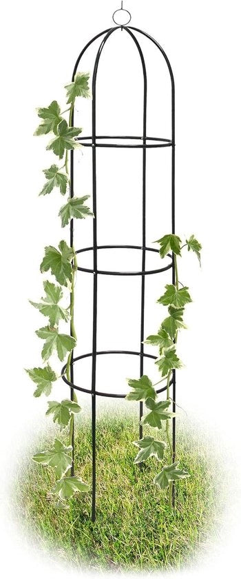 Ostensorio metallico con verniciatura alta 190 cm per supporto vegetale resistente alle intemperie per fiori e rose verde