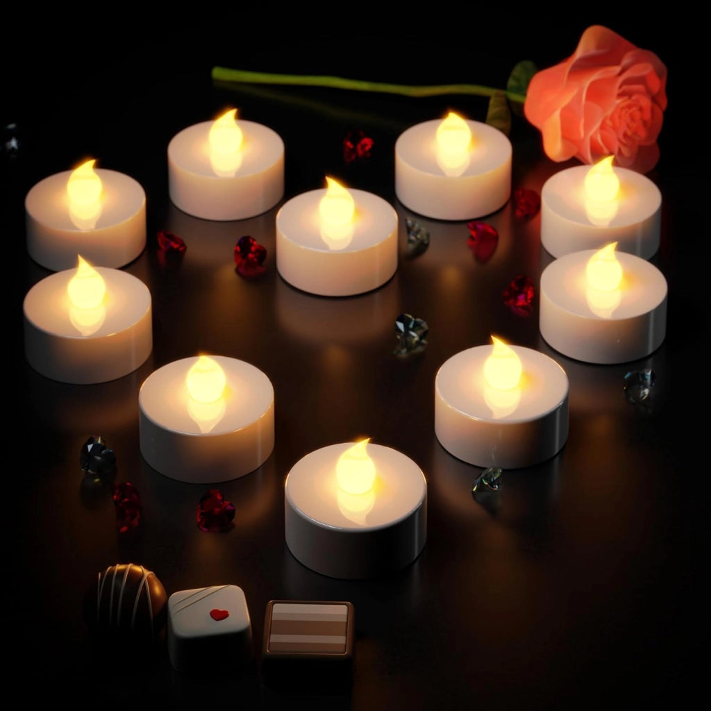 Deuba Monzana Candele LED 10 pz senza fiamma telecomando 37mm batterie incluse candela classe di efficienza energetica A