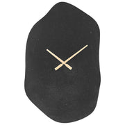 Orologio da parete in alluminio nero 64x44 cm Forma irregolare Lancette dorate Decorazioni