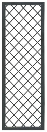 Set 2 Tralicci Fissi con Cornice per Giardino Verdemax 180x60 cm in Metallo Antracite