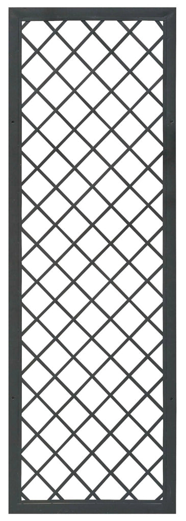 Set 2 Tralicci Fissi con Cornice per Giardino Verdemax 180x60 cm in Metallo Antracite