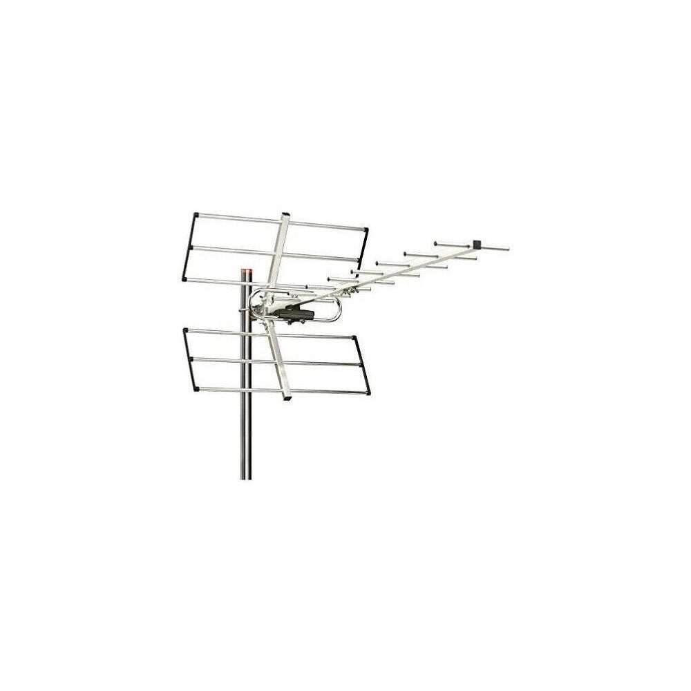 Trade Shop - Antenna Tv Uhf Dvb-t Dvb-t2 Digitale Esterno Amplificata Hdtv Lte 38dbi Wc-237b -