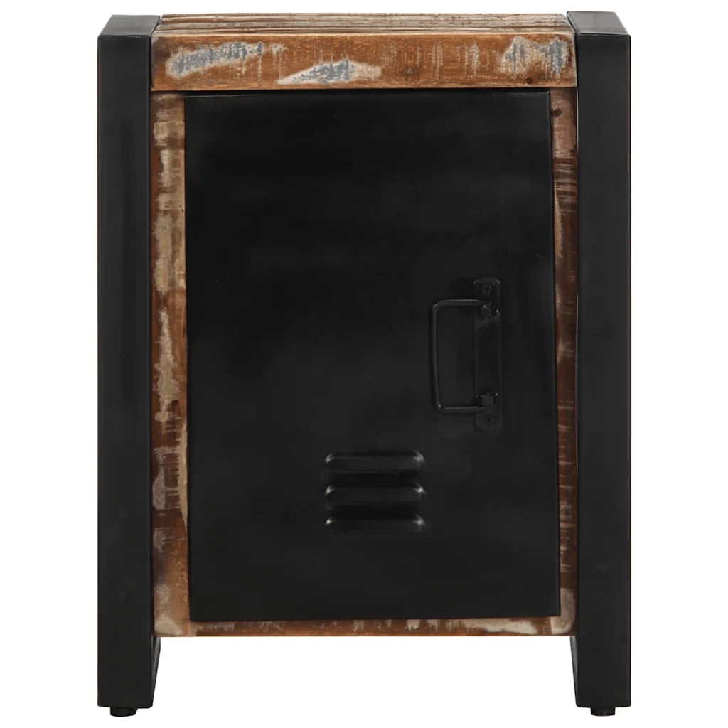 Comodini 2 pz Multicolore in Legno Massello di Mango Grezzo