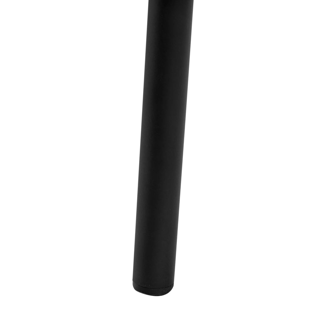 Set di 2 sedie da pranzo in ecopelle bianco sporco con gambe in ferro nero, senza braccioli con coprigambe design moderno minimalista sala da pranzo