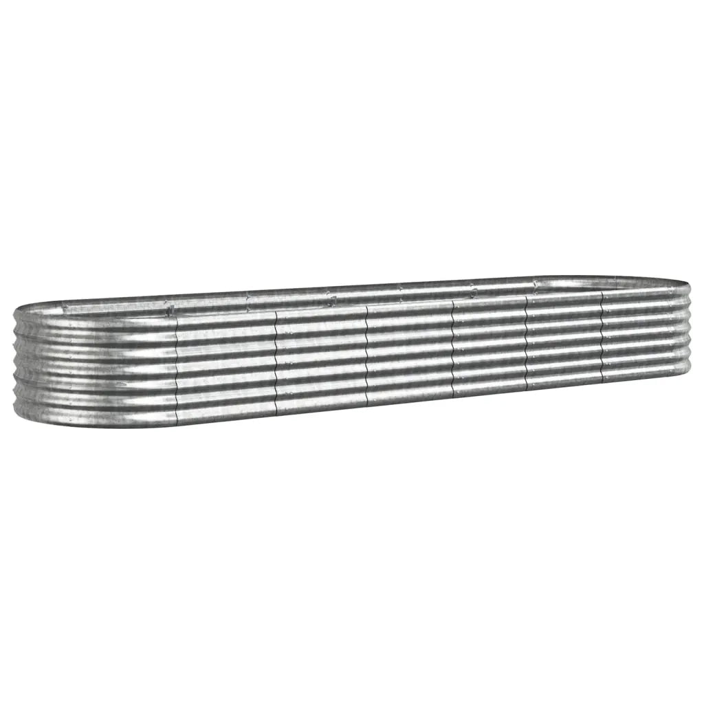 Letto Giardino Acciaio Zincato 296x80x36cm Argento 318927